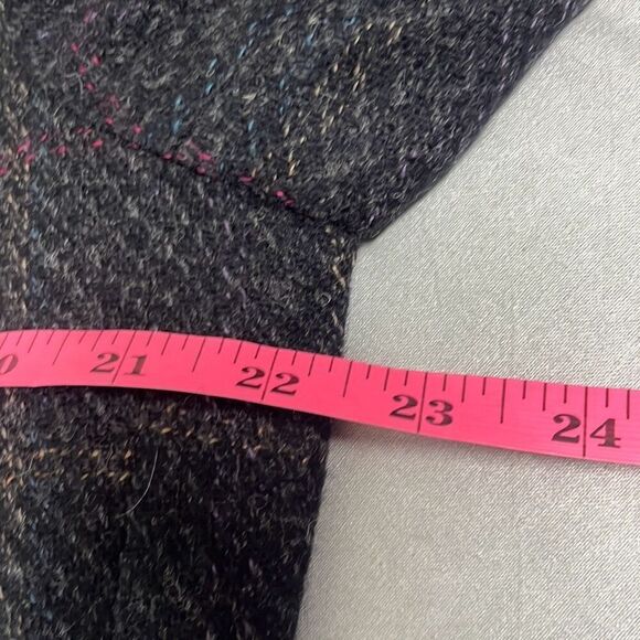 Pierre Cardin 42R Vintage 100% Wool Blazer Jacket Gray Windowpane Two Button - Picture 12 of 14